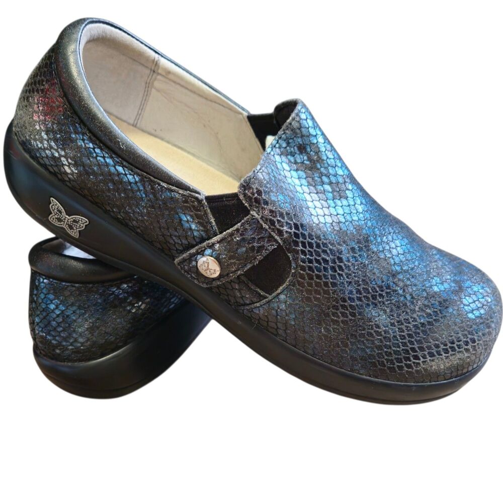 Alegria Kara Kar-468x Clog Iridescent Snakeskin Nurse Women 11.5 12 EU 42 Wide